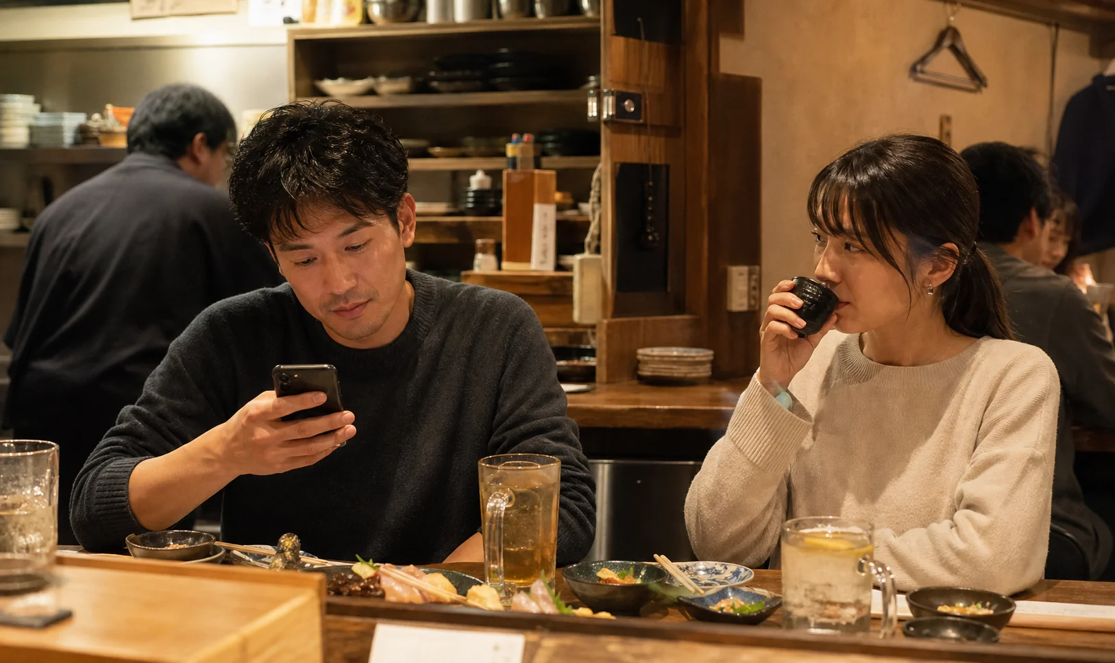 結婚相手として見るなら、酒場は小さな生活テストになる