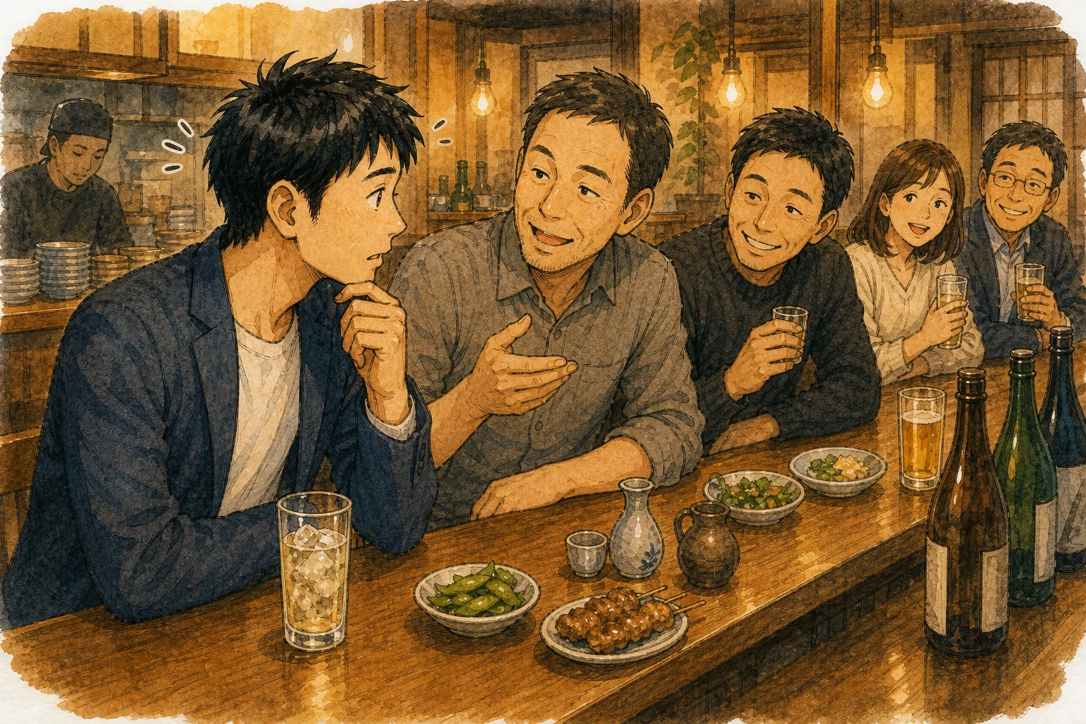 常連は場を温めるが、輪に入りすぎない